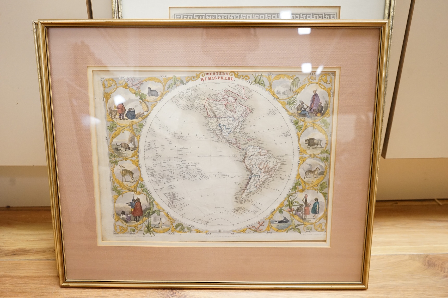 Twelve antique and later maps, to include Northern Africa from John Tallis's Illustrated Atlas published 1851, Natal and Kaffrari from the same atlas and one of Asia Minor, drawn and engraved by J. Rapkin